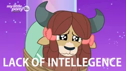 Size: 924x520 | Tagged: abuse, background pony strikes again, crying, derpibooru import, edit, edited screencap, misspelling, sad, safe, screencap, she's all yak, yona, yonabuse