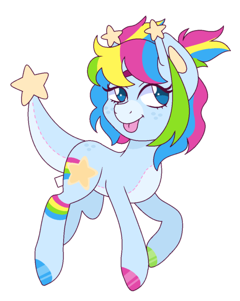 Size: 998x1249 | Tagged: safe, artist:blushgutz, derpibooru import, oc, oc:plushie (rigbythememe), unofficial characters only, earth pony, pony, colorful, female, simple background, solo, transparent background