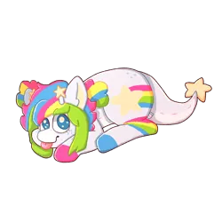 Size: 2000x2000 | Tagged: safe, artist:rigbythememe, derpibooru import, oc, oc:plushie (rigbythememe), unofficial characters only, earth pony, pony, colored hooves, colorful, female, multicolored hair, rainbow hair, simple background, solo, transparent background