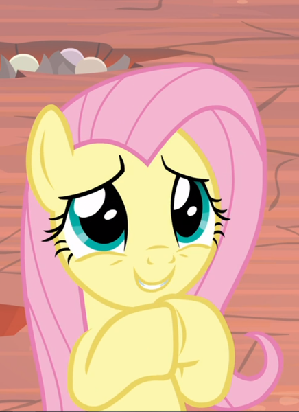 Size: 634x872 | Tagged: safe, derpibooru import, screencap, fluttershy, pegasus, pony, sweet and smoky, cropped, cute, female, hooves together, mare, shyabetes, smiling, solo