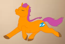 Size: 1901x1302 | Tagged: artist:chili19, colored hooves, derpibooru import, eyes closed, gradient background, male, oc, oc:orange sky, palindrome get, running, safe, solo, stallion, unofficial characters only