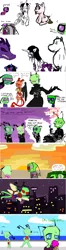 Size: 700x2670 | Tagged: safe, artist:ravenpuff, deleted from derpibooru, derpibooru import, oc, oc:51, oc:butters, oc:sir reginald butterscop pendragon iv jr., unofficial characters only, earth pony, pegasus, pony, unicorn, ..., :p, amputee, angry, beach, blushing, building, christmas, cloak, clothes, cloud, costume, cross-popping veins, crossover, derp, dialogue, earth pony oc, eating, female, flying, food, frown, grin, hair over one eye, holiday, horn, ice cream, invader zim, lineart, male, mare, night, open mouth, pegasus oc, poop, prosthetic limb, prosthetics, santa costume, scar, smiling, stallion, tongue out, unicorn oc, visor, wings