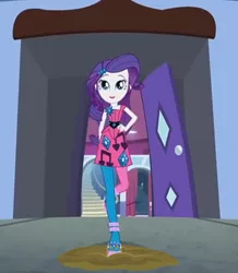 Size: 628x719 | Tagged: safe, artist:thedarkpony, derpibooru import, edit, edited screencap, screencap, rarity, human, equestria girls, life is a runway, carousel boutique, clothes, cropped, female, mud, mud edit, shoes, strutting