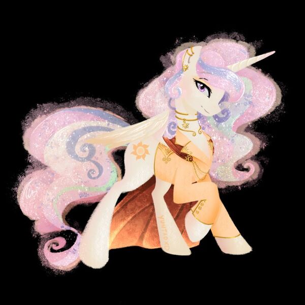 Size: 900x900 | Tagged: safe, artist:yuntaoxd, derpibooru import, princess celestia, alicorn, pony, black background, cloak, clothes, ear piercing, earring, female, jacket, jewelry, mare, piercing, simple background, solo