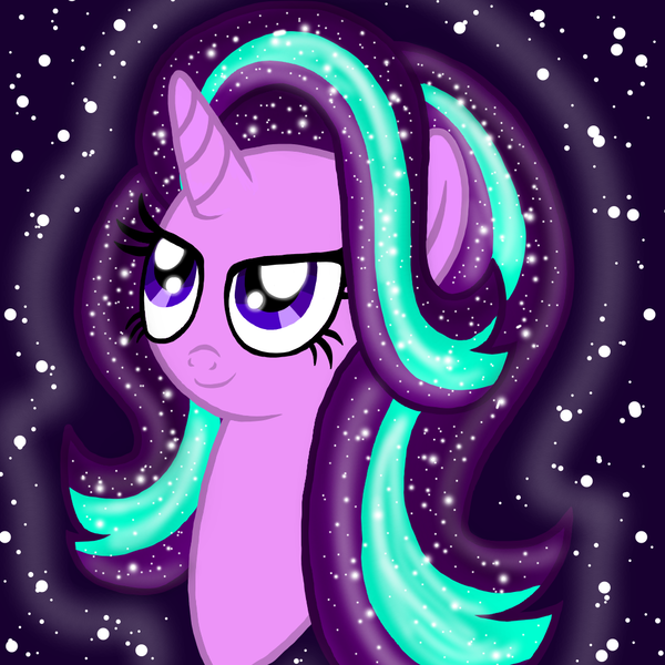 Size: 1000x1000 | Tagged: safe, artist:katya, derpibooru import, starlight glimmer, unicorn, bust, portrait, solo