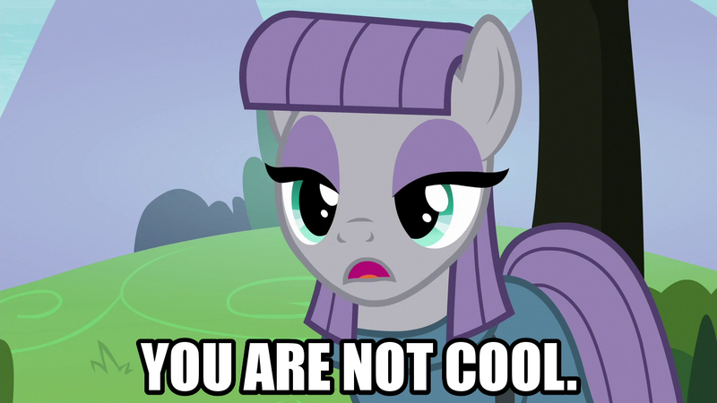 Size: 1280x720 | Tagged: safe, artist:jaredking203, derpibooru import, edit, edited screencap, screencap, maud pie, earth pony, pony, the maud couple, caption, female, image macro, meme, open mouth, text