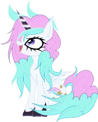 Size: 1126x1395 | Tagged: safe, artist:great-5, derpibooru import, oc, oc:stargazer, unofficial characters only, galarian ponyta, ponyta, unicorn, female, lightmare, pokémon, simple background, solo, transparent background