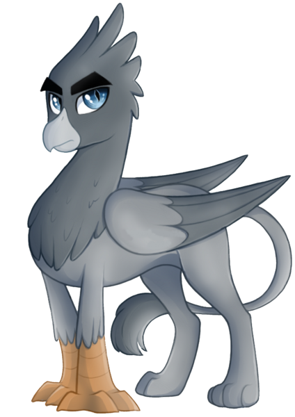 Size: 1590x2250 | Tagged: safe, artist:lisa jennifer, artist:lisajennifer, derpibooru import, oc, oc:vax, unofficial characters only, gryphon, beak, feather, looking at you, reference, simple background, solo, standing, tail, talons, transparent background, wings