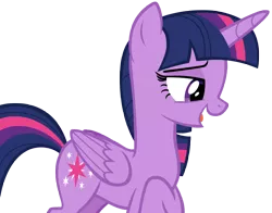 Size: 6890x5402 | Tagged: safe, artist:andoanimalia, derpibooru import, twilight sparkle, twilight sparkle (alicorn), alicorn, pony, the last problem, absurd resolution, cutie mark, female, lidded eyes, mare, open mouth, raised hoof, simple background, solo, talking, tongue out, transparent background, vector