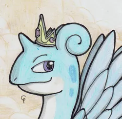 Size: 989x964 | Tagged: alicorn, alicornified, artist:carpetpony, bust, derpibooru import, lapras, m.a. larson, pokefied, pokémon, race swap, safe, signature, species swap, traditional art