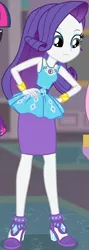 Size: 283x796 | Tagged: safe, derpibooru import, screencap, rarity, twilight sparkle, equestria girls, equestria girls series, school of rock, clothes, cropped, crossed arms, cute, dress, female, field trip, geode of shielding, hands on hip, high heels, jewelry, looking down, magical geodes, museum, raribetes, shoes, skirt, sleeveless, waistband, wrist cuffs