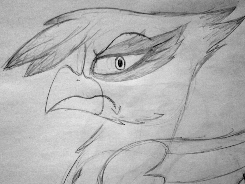 1841210 Safe Artistsomber Derpibooru Import Gilda Gryphon Angry Black And White Bust 4440