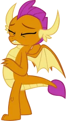 Size: 3407x6151 | Tagged: artist:memnoch, claws, cringing, cute, derpibooru import, dragon, dragoness, eyes closed, fangs, female, horns, molt down, safe, simple background, smolder, smolderbetes, solo, spread wings, teenaged dragon, teenager, transparent background, vector, wings