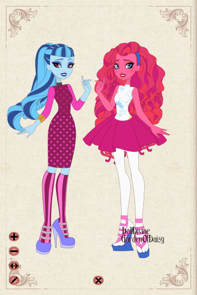 Size: 400x600 | Tagged: safe, artist:ktd1993, derpibooru import, pinkie pie, sonata dusk, equestria girls, ever after high, female, lesbian, pinata (ship), shipping