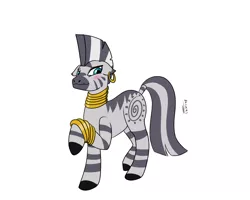 Size: 1000x800 | Tagged: artist:bravery, blushing, derpibooru import, floppy ears, safe, simple background, solo, zebra, zecora, zecora appreciation week