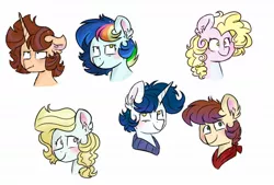 Size: 1280x864 | Tagged: safe, artist:honneymoonmlp, derpibooru import, oc, oc:apple crumble, oc:ruby heart, oc:sonic rainbow, oc:starburst, oc:sugar high, oc:warm aura, alicorn, earth pony, pegasus, pony, unicorn, female, male, next generation, offspring, parent:bulk biceps, parent:cheese sandwich, parent:fluttershy, parent:pinkie pie, parent:prince blueblood, parent:rainbow dash, parent:rarity, parent:soarin', parent:sunburst, parent:suri polomare, parent:svengallop, parent:twilight sparkle, parents:cheesepie, parents:flutterbulk, parents:rariblood, parents:soarindash, parents:surigallop, parents:twiburst