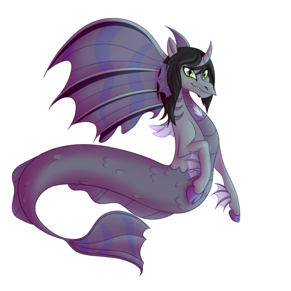 Size: 2500x2500 | Tagged: safe, artist:puddingskinmcgee, derpibooru import, ponified, ponified:kellin quinn, pony, siren, cloven hooves, commission, curved horn, fins, fish tail, horn, looking at you, male, scales, simple background, sleeping with sirens, slit eyes, smiling, solo, transparent background