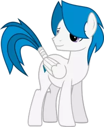 Size: 1600x1963 | Tagged: artist:frownfactory, blue mane, blue tail, cutie mark, derpibooru import, male, oc, pegasus, pegasus oc, safe, simple background, solo, stallion, svg, .svg available, tail wrap, transparent background, unofficial characters only, vector, wings