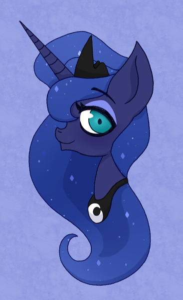 Size: 1100x1800 | Tagged: alicorn, artist:emiiambar, bust, derpibooru import, princess luna, safe