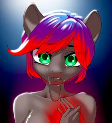Size: 2000x2200 | Tagged: safe, artist:up1ter, derpibooru import, oc, oc:up1ter, anthro, earth pony, pony, crying