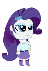 Size: 1361x1985 | Tagged: safe, artist:sketch-leaderboard, derpibooru import, rarity, equestria girls, belt, big head, boots, chibi, clothes, done with your shit, paint tool sai 2, shoes, skirt, solo