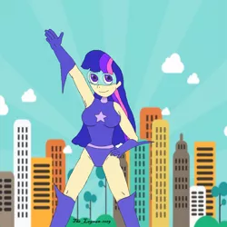 Size: 1080x1080 | Tagged: armpits, artist:iamthelagman, derpibooru import, human, humanized, magic gaia, safe, superhero, twilight sparkle