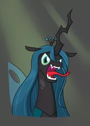 Size: 1000x1400 | Tagged: artist:mew-me, changeling, changeling queen, derpibooru import, female, hissing, open mouth, queen chrysalis, safe