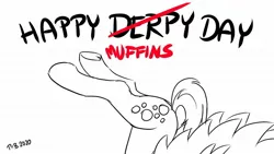Size: 1200x675 | Tagged: artist:pony-berserker, butt, derpibooru import, derpy day, derpy day 2020, derpy hooves, safe, sketch