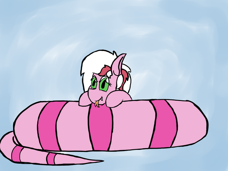 Size: 1600x1200 | Tagged: safe, artist:stemthebug, derpibooru import, oc, oc:aurora wind, hybrid, lamia, original species, snake, snake pony, coils, cute, digital art, tongue out