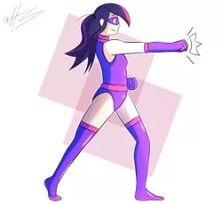 Size: 2400x2200 | Tagged: safe, artist:thriodeco20, derpibooru import, sci-twi, twilight sparkle, human, equestria girls, clothes, human coloration, leotard, sci-titan, superhero