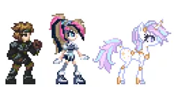 Size: 640x320 | Tagged: artist:great-5, derpibooru import, human, oc, oc:helia, oc:stargazer, pixel art, safe, safhira, sprite