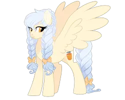 Size: 3000x2390 | Tagged: safe, artist:gigason, derpibooru import, oc, oc:apple moonshine, pegasus, pony, braid, female, high res, magical lesbian spawn, mare, offspring, parent:applejack, parent:princess luna, parents:lunajack, simple background, solo, transparent background