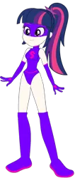 Size: 596x1400 | Tagged: safe, artist:supersamyoshi, derpibooru import, sci-twi, twilight sparkle, human, equestria girls, clothes, human coloration, leotard, sci-titan, simple background, solo, superhero, transparent background