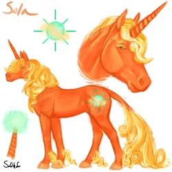 Size: 600x600 | Tagged: safe, artist:sdlhf, derpibooru import, oc, oc:sola, unofficial characters only, pony, unicorn, bio in description, colored fetlocks, female, hoers, hoof fluff, leonine tail, long feather, mare, offspring, parent:royal guard, parent:sunset shimmer, realistic, reference sheet, simple background, white background