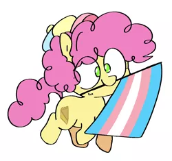 Size: 1172x1104 | Tagged: safe, artist:pinkiespresent, derpibooru import, li'l cheese, earth pony, the last problem, hat, lgbt headcanon, pride, pride flag, simple background, solo, transgender pride flag, trans li'l cheese, white background