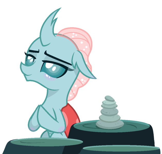 Size: 933x888 | Tagged: artist:angellight-bases, changedling, changeling, derpibooru import, ocellus, safe, simple background, solo, stone, transparent background, uprooted