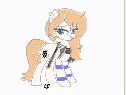 Size: 1024x768 | Tagged: artist needed, safe, derpibooru import, oc, oc:star north, unofficial characters only, earth pony, pony, axe, blue eyes, female, full body, mare, piercing, shield, simple background, smiling, solo, tattoo, viking axe, weapon, white background