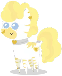 Size: 521x638 | Tagged: safe, artist:souleevee99, derpibooru import, oc, oc:golden heart, unofficial characters only, zebra, albino, image, png, pointy ponies, simple background, solo, transparent background