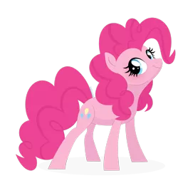 Size: 1920x1920 | Tagged: safe, artist:kabuvee, derpibooru import, pinkie pie, earth pony, pony, cute, diapinkes, female, mare, simple background, solo, transparent background