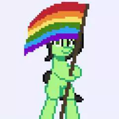 Size: 250x250 | Tagged: safe, artist:bitassembly, deleted from derpibooru, derpibooru import, pony, drama, pride, pride flag