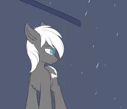 Size: 3500x3000 | Tagged: safe, artist:snowstormbat, derpibooru import, oc, oc:steam hooves, unofficial characters only, earth pony, pony, looking up, male, rain, simple background, sketch, solo, stallion