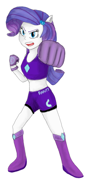 Size: 896x1788 | Tagged: safe, artist:gouielouie123, derpibooru import, rarity, equestria girls, exeron fighters, exeron gloves, exeron outfit, ponied up, pony ears, punch, simple background, solo, transparent background