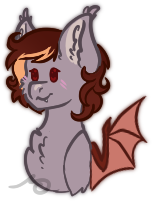 Size: 152x201 | Tagged: safe, artist:sharxz, derpibooru import, oc, oc:pepper zest, unofficial characters only, bat pony, pony, bat pony oc, bat wings, digital art, fangs, female, filly, offspring, parent:oc:savory zest, parent:oc:scarlet quill, parents:oc x oc, simple background, solo, transparent background, wings