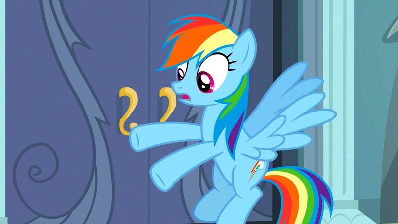 Size: 1280x720 | Tagged: daring doubt, derpibooru import, flying, pegasus, rainbow dash, safe, screencap, solo