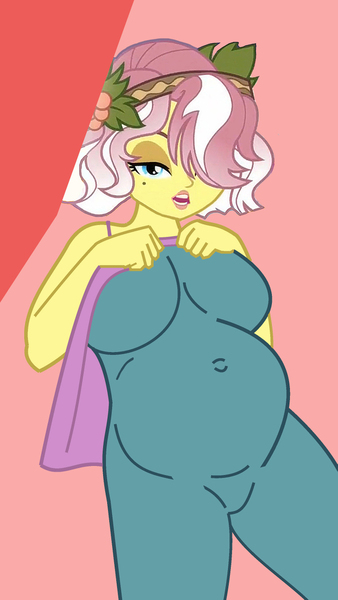 Size: 675x1200 | Tagged: suggestive, artist:0024387, derpibooru import, vignette valencia, human, equestria girls, beauty mark, bedroom eyes, belly, big belly, big breasts, breasts, busty vignette valencia, female, looking at you, pregnant, pregnant equestria girls, solo, solo female