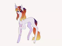 Size: 2880x2160 | Tagged: safe, artist:hyshyy, derpibooru import, oc, pony, unicorn, female, mare, simple background, solo, white background