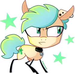 Size: 1066x1049 | Tagged: safe, artist:amberpone, derpibooru import, oc, oc:minako, unofficial characters only, earth pony, pony, digital art, female, invader zim, mare, paint tool sai, request, short mane, simple background, solo, transparent background