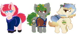 Size: 2516x1170 | Tagged: safe, artist:vanillaswirl6, derpibooru import, oc, oc:maine, oc:new hampshire, oc:vermont, ponified, unofficial characters only, pony, new england, simple background, transparent background, united states, vanillaswirl6's state ponies