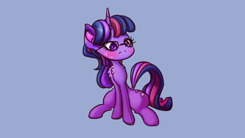 Size: 3840x2160 | Tagged: safe, artist:alexsavenije, derpibooru import, sci-twi, twilight sparkle, ponified, pony, unicorn, equestria girls, equestria girls ponified, female, mare, simple background, sitting, solo, unicorn sci-twi