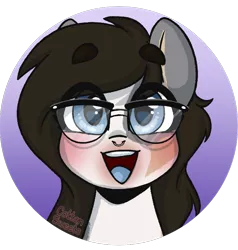 Size: 836x880 | Tagged: safe, artist:catnipmonster, artist:cottonsweets, derpibooru import, oc, oc:mama chubs, earth pony, female, glasses, icon, mare, solo